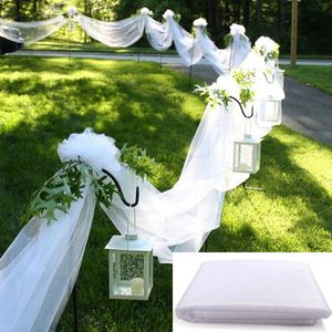 Andere feestelijke feestbenodigdheden achtergrond leuning decoratie organza bruiloft garen tule pure kristal stof verjaardagsfeest bruiloft boogceremonie 48 cm x 5m 220826