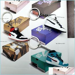 Andere feestelijke feestbenodigdheden Brand Sneaker Keychain 3D Sportschoenen Key Chains ornament Party Gift Creative Fashion Doll Single Foot OTS3T