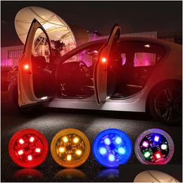 Autres fournitures de fête festives Porte de voiture Voyant d'avertissement Clignotant Lampe à LED Stroboscope Éclairage de circulation Voitures rouges Portes Lumières Anti Collision Dhepr