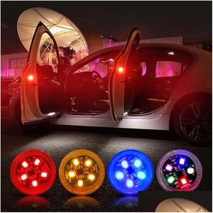 Autres fournitures de fête festives Porte de voiture Voyant d'avertissement Clignotant Lampe à LED Stroboscope Éclairage de circulation Voitures rouges Portes Lumières Anti Collision Dhepr