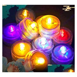 Autres fournitures de fête festives Décorations de Noël Flash LED Bougie électronique Colorf Bougies en forme de coeur Lampe de réservoir de poisson romantique Dhl85