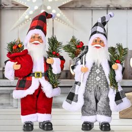 Overige Feestelijke Feestartikelen Kerst Kerstman Speelgoed Met Cadeauzakje Stand Decor Hars Mini Houdt Cadeautjes Thuis Navidad Ornamenten 2024 231018