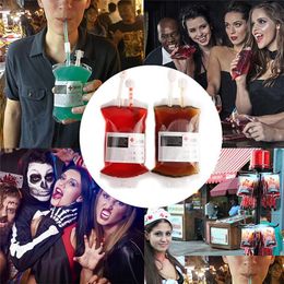 Andere feestelijke feestbenodigdheden Clear Halloween Food Grade PVC Drink Tas The Vampire Diaries Cosplay Blood Props Decoratie Drop Deli DHDPQ