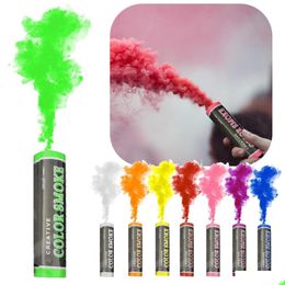 Overige feestelijke feestartikelen Colorf Effect Smoke Tube Bottle Studio Car Pography Toy Halloween Spray-Supplies Bomb Smoke-Stick-Pro Dhhep