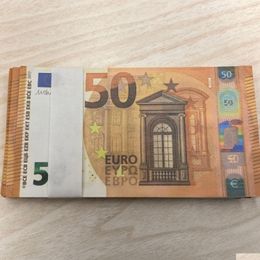 Autres fournitures de fête de fête Copie de l'argent réel 12 Size Simation of Euro Banknotes Prop Diy Childre