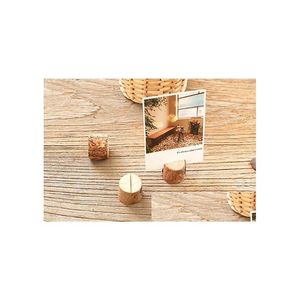 Autres fournitures de fête festive Creative Wood Place Card / PO Numéro Nom Titulaire pour Vintage Rustique Baby Shower Table de fête de mariage Décor DH7SI
