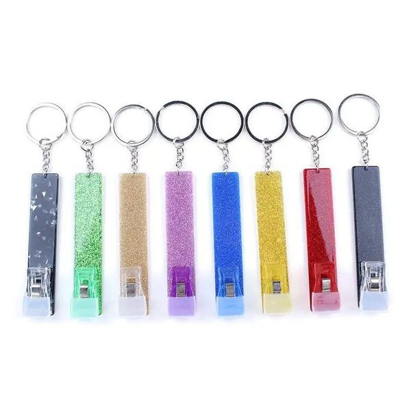 Autres fournitures de fête festives Carte de crédit Pler Keyring Party Favor Glitter Acrylique Cartes bancaires Grabber Porte-clés pour outil à ongles long Sn4 Dhw5X