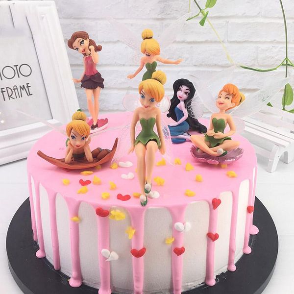 Otros suministros para fiestas festivas Figuras de acción de PVC de hada princesa linda Miss Bell Cake Topper para niños Decoración de cumpleaños Otro