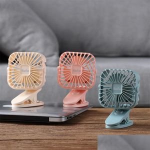 Autres fournitures de fête festive Ventilateur de bureau de bureau Usb Clip de bureau de refroidissement par air rechargeable Étudiant Dortoir Ventilateurs de chevet réglable D Dhqfk