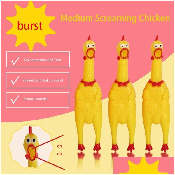 Autres fournitures de fête de fête Vente directe Creative Strange Roaring Chicken Ventile Pet Toys Trick Medium Screaming Sos Online Dhiak