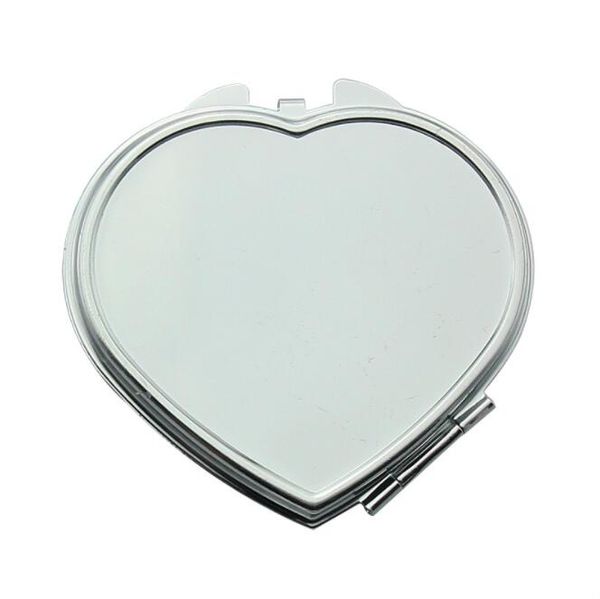 Autres fournitures de fête festives miroirs de maquillage de bricolage fer 2 visage sublimation feuille d'aluminium plaquée vierge fille cadeau cosmétique miroir compact décoration portable