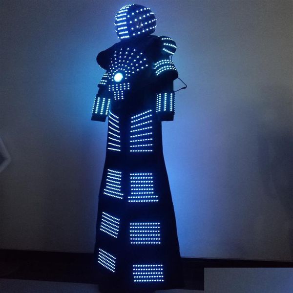 Autres fournitures de fête festive Doe Side LED Robot Costume David Guetta Costume Illuminated Kryoman Taille Couleur Personnalisée 259S Drop Deliv Dh25M