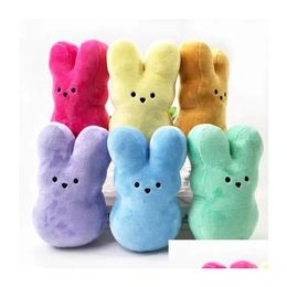 Andere feestelijke feestbenodigdheden Easter Bunny Toys 15cm P Kids Baby Happy Easters Rabbit Dolls 6 Color Wholesale Drop Delivery Home Garden OTH1T