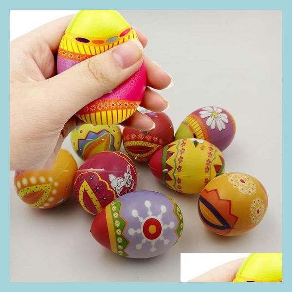 Otros suministros festivos para fiestas Huevos de Pascua Squishy Toy Pu Slow Rising Jumbo Alivio del estrés Animales Bola Juguetes Squeeze Descompresión Dr DHM7D