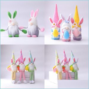 Autres fournitures de fête festive Gnomes de Pâques cadeau lapin sans visage poupée naine lapin en peluche petite amie femme mère fille amant jouets Dhuly