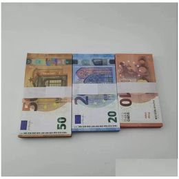Otros suministros de fiestas festivas billete de dinero falso 10 20 50 100 200 500 Euros Realistic Toy Bar Props Copy Movie Faux-Bille Dhjt8