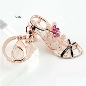 Andere feestelijke feestartikelen Fancy Metal High Heel Shoe Model Keychain Keyring Wedding Gunsten Accessoires Baby shower Souvenir Dro DHLQQ 0425