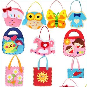 Autres fournitures de fête de fête Garten bricolage sac non tissé Arts et artisanat faits à la main jouets pour enfants éducation précoce jouet fête Fav Dheth