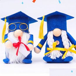 Autres fournitures de fête festives Gnome Graduation Décorations Suédois Gnomes Peluche Poupée naine Ornement de table scandinave pour 2021 par Dhctt