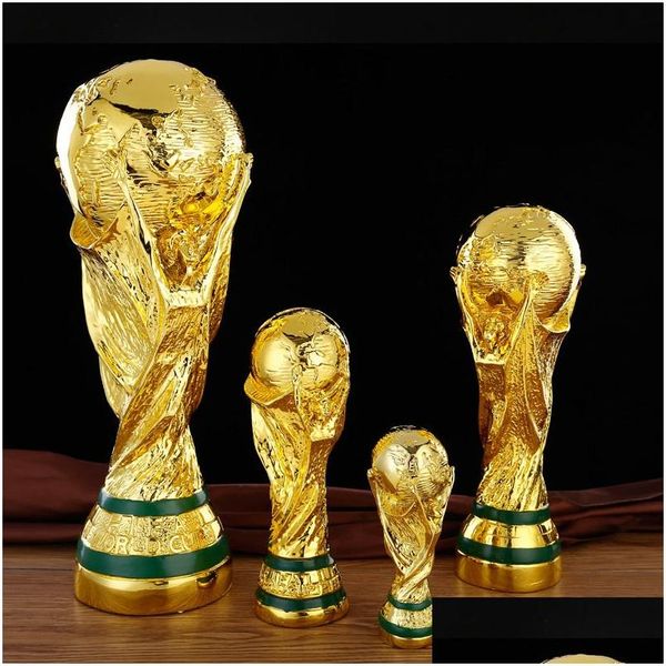 Autres fournitures de fête de fête Golden Résine Trophée de football européen Trophées de football Mascot Fan Cadeau Bureau Décoration Craft Drop de Dhdhn