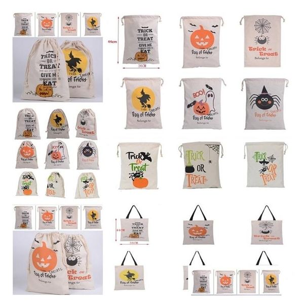 Otros suministros para fiestas festivas Bolsas de Halloween Lona Dulces 15 Estilos Dstring Bolsa de regalo Saco de Santa Cosas Sacos Tote para entrega directa Dhdvq