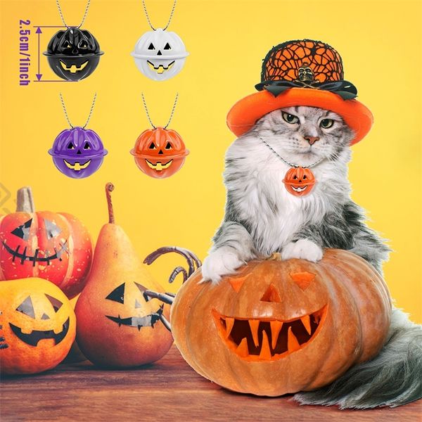 Otros suministros festivos para fiestas Campana de Halloween personalidad campana de calabaza divertida mascota llavero accesorios de ropa adornos 60 piezas para enviar alambre de plata 220905