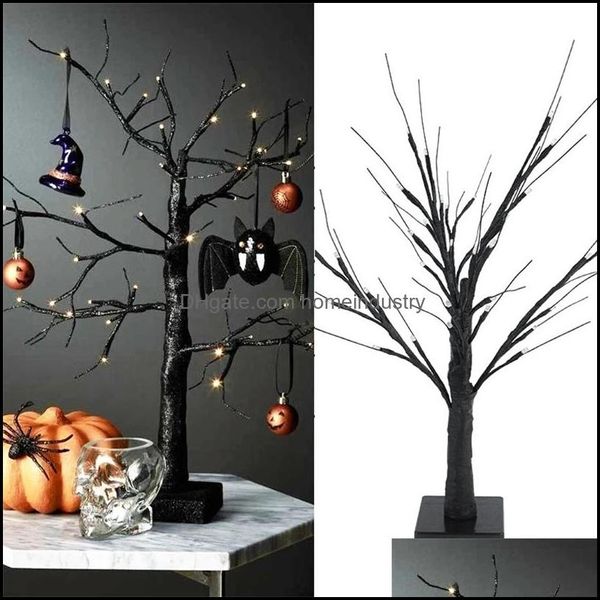 Autres fournitures de fête de fête décor d'halloween Led bouleau lumière fête ornements suspendus décorations pour la maison table enfants cadeau Chris Dhonu