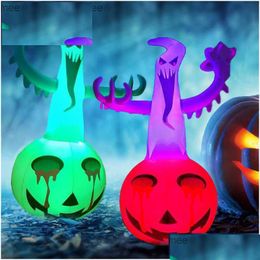 Autres fournitures de fête festive Halloween Décoration Gonflable Fantôme Citrouille Terreur extérieure Effrayant Props LED Explosion pour le jardin de la maison 2 Dhq8B