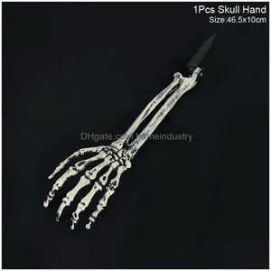 Andere feestelijke feestbenodigdheden Halloween Decoration Props Simation Skelet Hand Bone Family Outdoor Secret Room Horror 220922 Drop de Dhkjh