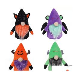 Andere feestelijke feestbenodigdheden Halloween Gezichtsloze pluche Gnomes Toys Gunsten Handgemaakte Zweedse dwergvenster Desktop Decoraties Drop de Dhcot