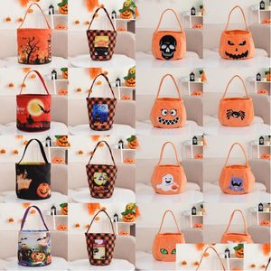 Andere Feestelijke Feestartikelen Halloween Gunsten Oplichtende Trick Or Treat Snoep Zakken Mtipurpose Herbruikbare Goody Bucket Voor Kinderen Drop De Dhxhe