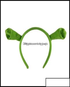 Autres fournitures de fête de fête Accueil Jardin Shrek Hairpin Ears Bandeau Head Circle Halloween Enfants Adt Show Hair Hoop Costume Ite1163538