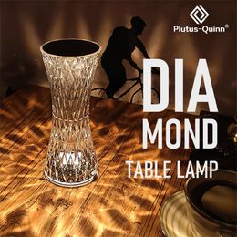 Autres fournitures de fête festive LED cristal projection veilleuses USB rechargeable contrôle tactile Restaurant Bar décoration Table lampe de bureau lampe de chevet 220826