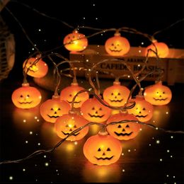 Autres fournitures de fête festives LED Halloween String Lights Pumpkin Bat Skull Light Horreur Décoration suspendue pour la maison 220922