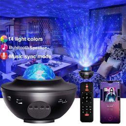 Autres fournitures de fête festives menies étoiles Sky Star Galaxy Projecteur Night Light Bluetooth-Speaker pour la décoration de chambre à coucher pour enfants Present 220826