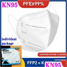 Andere feestelijke feestartikelen Masker Adt Kid N95 Fabriekslevering Retailpakket Herbruikbaar 5-laags anti-stofbeschermend Designer Face Ma Dh3Dp
