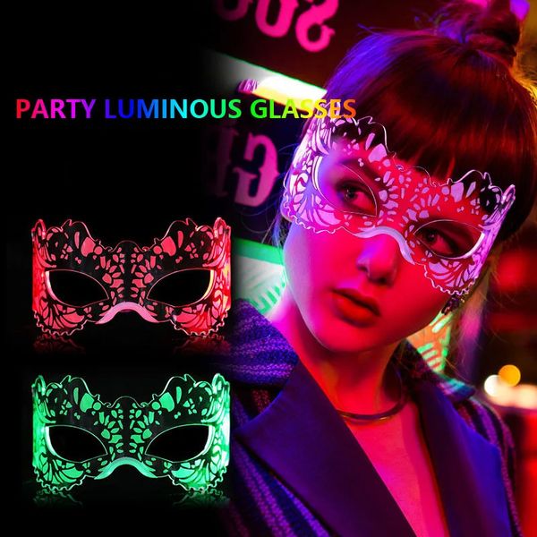 Autres fournitures de fête festives Mighty Sight Lunettes de lumière LED Longue durée Deux côtés contrôlés sans câble Coloré Lumineux Rave Neon Glow dans le noir 231124