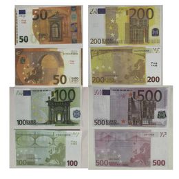 Autres fournitures de fête festives Film Money Banknote 10 20 50 100 200 500 Dollar Euros Réaliste Toy Bar Props Copie Devise Faux-Bil Dhxi3