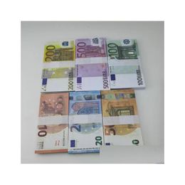 Autres fournitures de fête festives Film Money Banknote 5 10 20 50 Dollar Euros Réaliste Toy Bar Props Copie Devise Faux-Billets 100 P Dhzu2