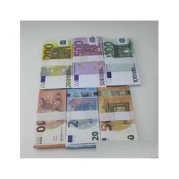 Autres fournitures de fête festives Film Money Banknote 5 10 20 50 Dollar Euros Réaliste Toy Bar Props Copie Devise Faux-Billets 100 P Dhcpr