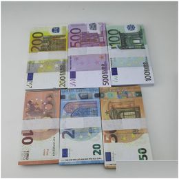 Sonstiges festliches Partyzubehör Filmgeld Banknote 5 10 20 50 Dollar Euro Realistische Spielzeugbar-Requisiten Kopierwährung Fauxbillets 100 Stück DhicmAMQN