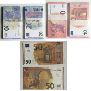 Autres fournitures de fête festives Film Money Banknote 5 10 20 50 Dollar Euros Réaliste Toy Bar Props Copie Devise Faux-Billets 100PC
