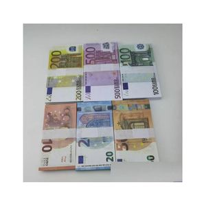 Otros suministros para fiestas festivas Película Dinero Billete 5 10 20 50 Dólar Euros Realista Barra de juguetes Accesorios Copia Moneda Billetes falsos 100 P DHCPR