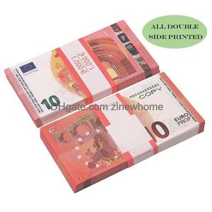 Andere feestelijke feestartikelen Movie Prop Money Fake Billet Euro Ticket Funny Joke Paper Toy For Kids Christmas Gifts Game Dn4