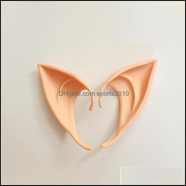 Autres fournitures de fête festive Oreilles d'elfe mystérieuses Costumes d'oreille de fée Masque de fête de vampire Faux Latex Een Cosplay Halloween Masquerad Dhuqo