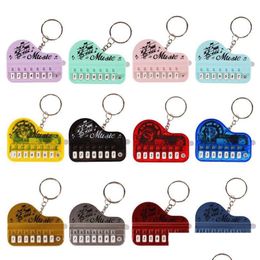 Andere feestelijke feestartikelen Andere feestelijke feestartikelen Mini Piano Keychain Portable Musical Instrument Toy Keyring Elektronische sleutel DHX6P