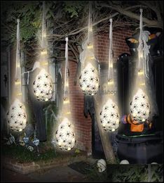 Overige Feestelijke Feestartikelen Overige Feestelijke Feestartikelen Halloween Decoratie Hanglamp Spin Eierzakjes Buiten Gloeiend We5840443