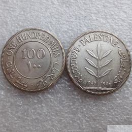 Otros suministros para fiestas festivas Palestina Decorar Millas 19271942 Fabricación artesanal Sier Muere Copiar 100 Monedas Metal plateado Fecha Selec Dhkxl