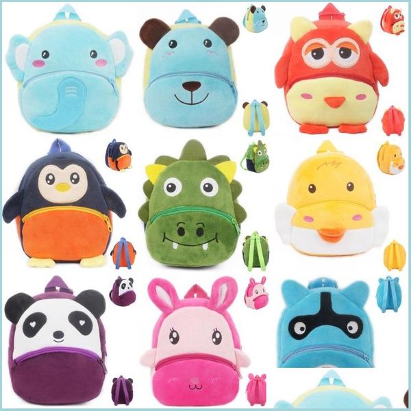 Otros artículos festivos para fiestas Favores de fiesta Mini bolsa de juguete de peluche con forma de animal Mochila para niños pequeños Mochilas escolares para niños de 24 años de edad Ch Dhn2H