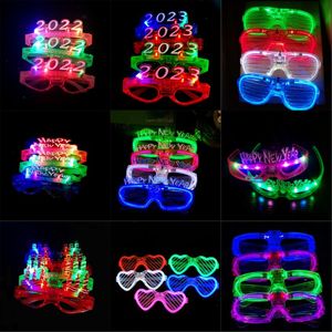 Autres lunettes de fête de fête de fête Glow dans le sombre Halloween Christmas Carnival Birthday Party accessoires ACCESSOIR